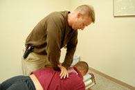 Dr. Williams Giving an Adjustment